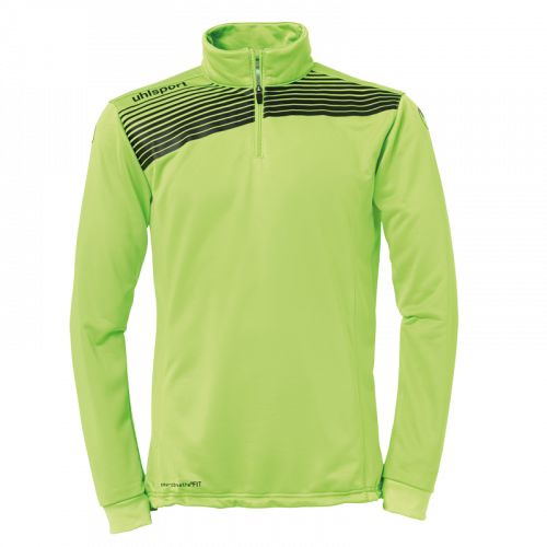 LIGA 2.0 JERSEY CON CREMALLERA 1/4 verde flash/negro UHLSPORT