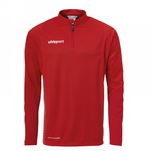 SCORE 1/4 ZIP TOP rojo/blanco UHLSPORT
