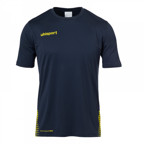 SCORE TRAINING T-SHIRT azul marino/amarillo fluo UHLSPORT
