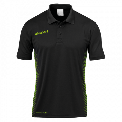 SCORE POLO SHIRT negro/verde fluor UHLSPORT