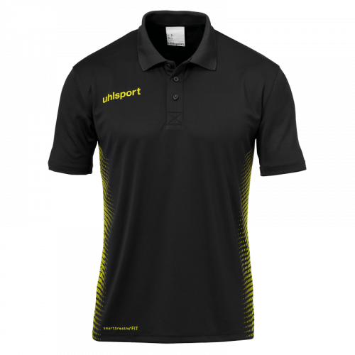 SCORE POLO SHIRT negro/amarillo fluor UHLSPORT
