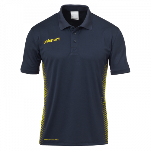 SCORE POLO SHIRT azul marino/amarillo fluo UHLSPORT