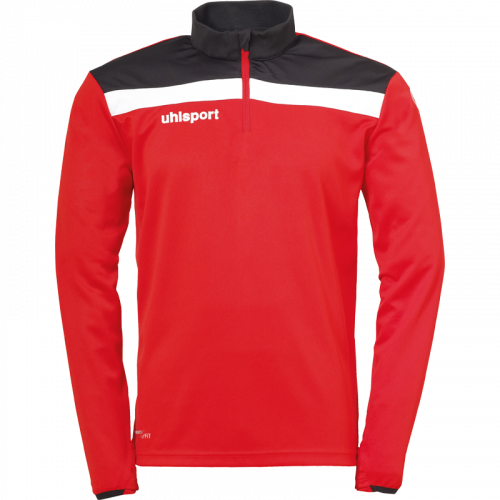 OFFENSE 23 1/4 ZIP TOP rojo/negro/blanco UHLSPORT