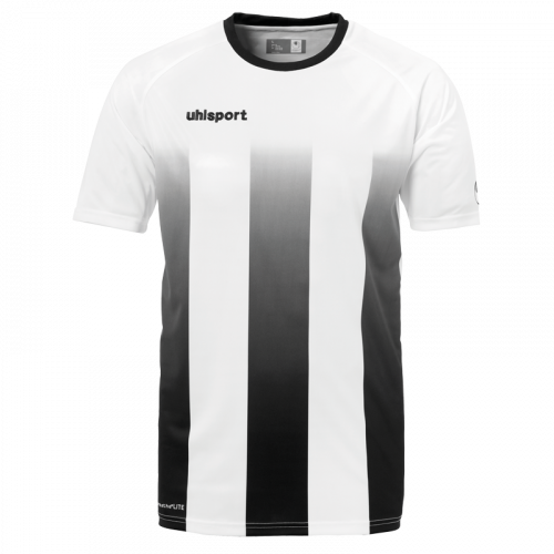 STRIPE Camiseta MC blanco/negro UHLSPORT
