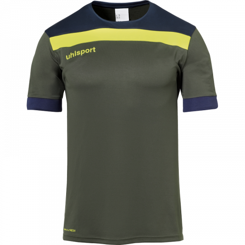 OFFENSE 23 SHIRT SHORTSLEEVED dark olive/azul marino/am UHLSPORT