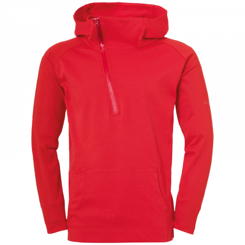 ESSENTIAL PRO ZIP-HOODIE red UHLSPORT