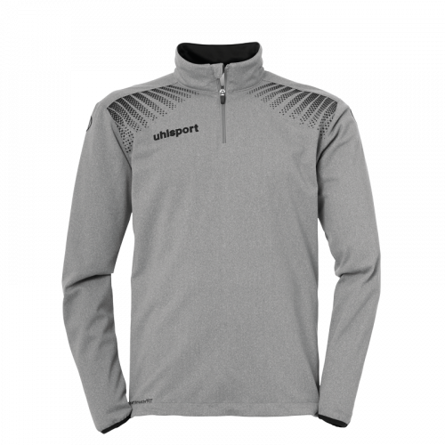 GOAL JERSEY CON CREMALLERA DE 1/4 gris oscuro mezcla/negro UHLSPORT