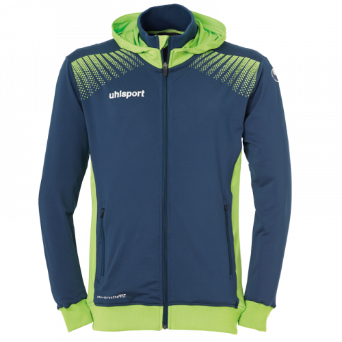 GOAL TEC CAZADORA CON CAPUCHA petróleo/verde flash UHLSPORT