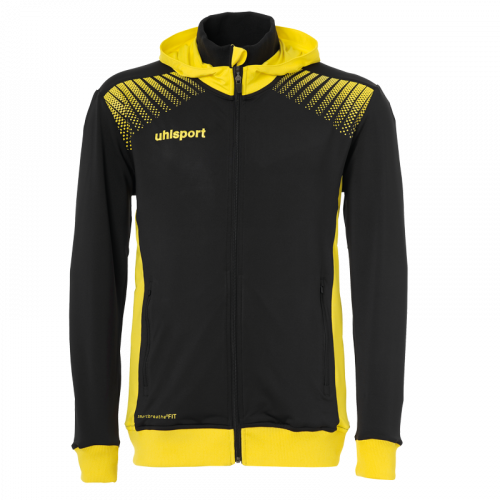 GOAL TEC CAZADORA CON CAPUCHA negro/lima amarillo UHLSPORT