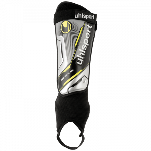 TIBIA PLATE PRO negro/plata/amarillo fluo UHLSPORT