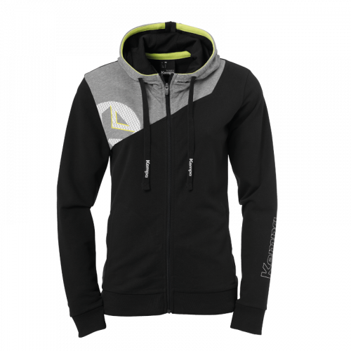 CORE 2.0 HOOD JACKET WOMEN negro/gris oscuro mezcla KEMPA