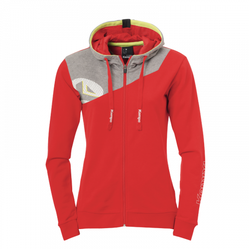 CORE 2.0 HOOD JACKET WOMEN rojo/gris oscuro mezcla KEMPA
