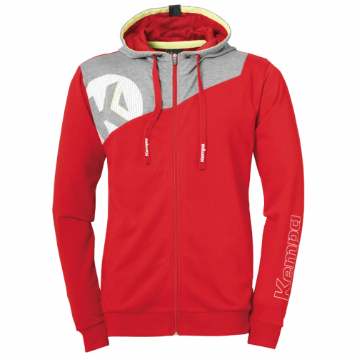 CORE 2.0 HOOD JACKET rojo/gris oscuro mezcla KEMPA