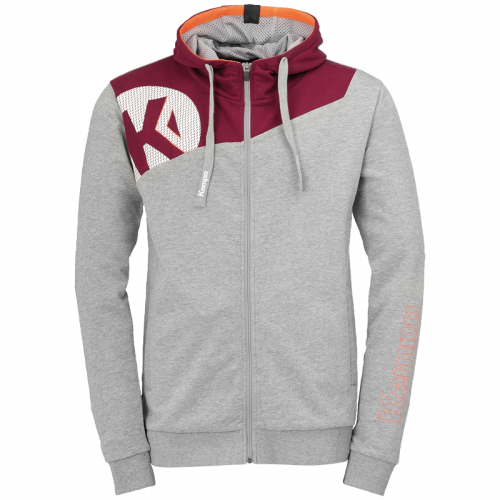 CORE 2.0 HOOD JACKET gris oscuro mezcla/rojo o KEMPA
