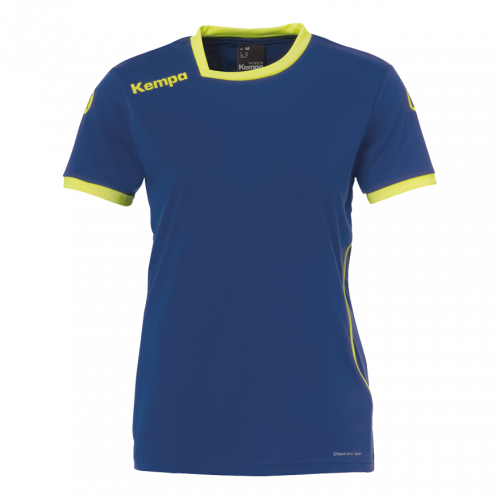 CURVE CAMISETA MC DE MUJER azul deep/amarillo fluor KEMPA