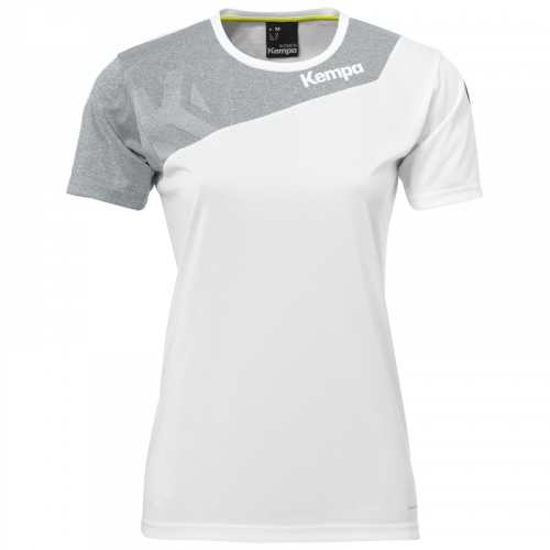 CORE 2.0 SHIRT WOMEN blanco/gris oscuro mezcla KEMPA