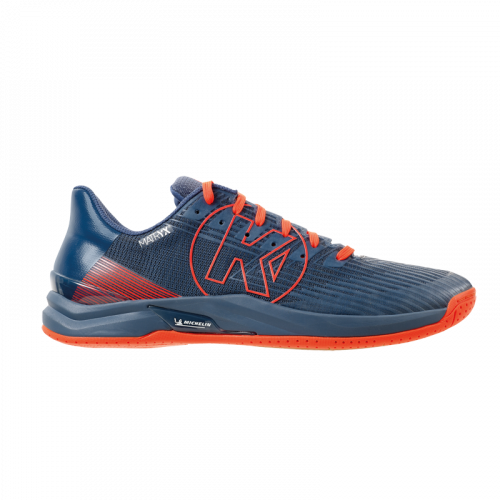Zapatilla de balonmano ATTACK TWO 2.0 gris hielo/rojo fluor KEMPA