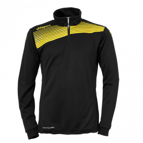 LIGA 2.0 JERSEY CON CREMALLERA 1/4 negro/lima amarillo UHLSPORT