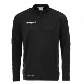 SCORE 1/4 ZIP TOP negro/blanco UHLSPORT