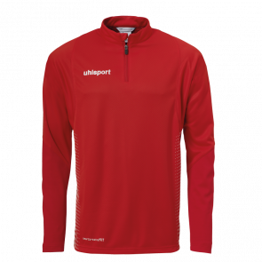 SCORE 1/4 ZIP TOP rojo/blanco UHLSPORT