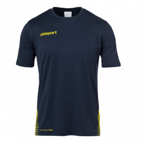 SCORE TRAINING T-SHIRT azul marino/amarillo fluo UHLSPORT