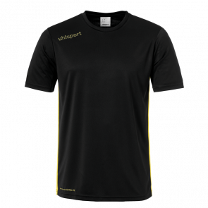 ESSENTIAL CAMISETA MC negro/lima amarillo UHLSPORT