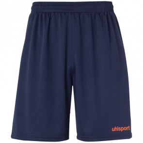CENTER BASIC SHORTS WITHOUT SLIP azul marino/rojo fluor UHLSPORT