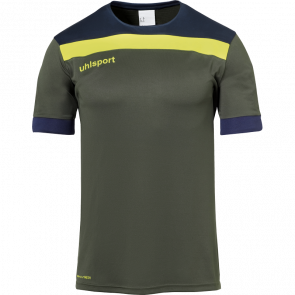 OFFENSE 23 SHIRT SHORTSLEEVED dark olive/azul marino/am UHLSPORT
