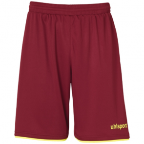 CLUB SHORTS burdeos/amarillo fluor UHLSPORT