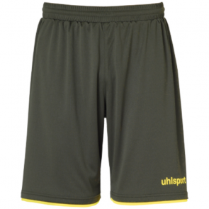 CLUB SHORTS dark olive/amarillo fluor UHLSPORT