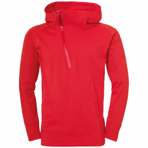 ESSENTIAL PRO ZIP-HOODIE red UHLSPORT