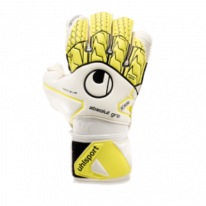GUANTES  ABSOLUTGRIP BIONIK+ BLANCO / FLUO AMARILLO / NEGRO UHLSPORT
