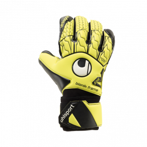 GUANTES  SUPERSOFT BIONIK AMARILLO FLUOR/NEGRO/BLANCO UHLSPORT
