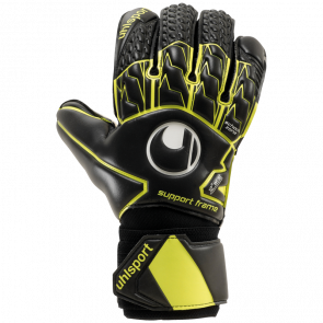 GUANTES  SUPERSOFT SF NEGRO / FLUO AMARILLO / BLANCO UHLSPORT