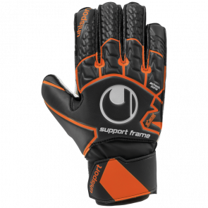GUANTES  SOFT RESIST SF NEGRO / FLUO NARANJA / BLANCO UHLSPORT