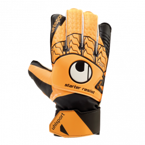 GUANTES  STARTER RESIST NARANJA FLUOR/NEGRO/BLANC UHLSPORT