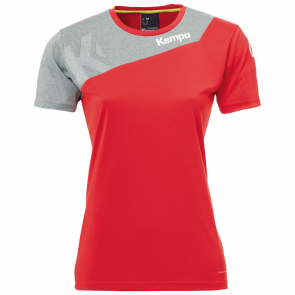 CORE 2.0 SHIRT WOMEN rojo/gris oscuro mezcla KEMPA