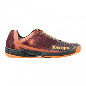 Zapatilla de balonmano WING 2.0 negro/naranja fluor KEMPA
