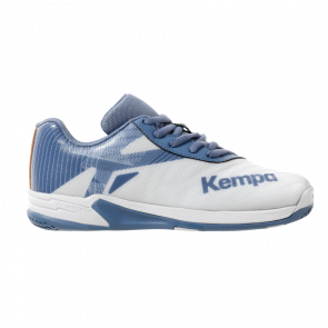 Zapatilla de balonmano WING 2.0 JUNIOR blanco/azul acero KEMPA