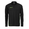 SCORE 1/4 ZIP TOP negro/verde fluor UHLSPORT
