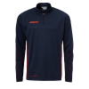 SCORE 1/4 ZIP TOP marine/fluo rot UHLSPORT