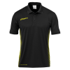 SCORE POLO SHIRT negro/amarillo fluor UHLSPORT