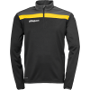 OFFENSE 23 1/4 ZIP TOP negro/antracita/lima amar UHLSPORT