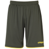 CLUB SHORTS dark olive/amarillo fluor UHLSPORT