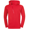 ESSENTIAL PRO ZIP-HOODIE red UHLSPORT