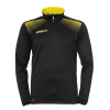 GOAL JERSEY CON CREMALLERA DE 1/4 negro/lima amarillo UHLSPORT