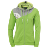 CORE 2.0 HOOD JACKET WOMEN verde esperanza/gris oscu KEMPA