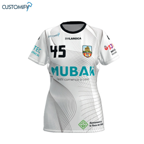 Samarreta de joc 2ª equip. blanca BM LA ROCA, Dona