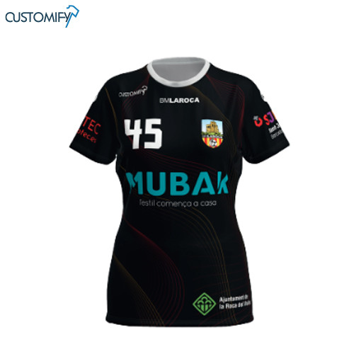 Samarreta de joc  1ª equip.  negre  BM LA ROCA, Dona