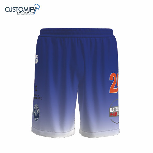 Short de juego Sublimado Customify, azul HANDBOL VILANOVA I LA GELTRÚ, Hombre